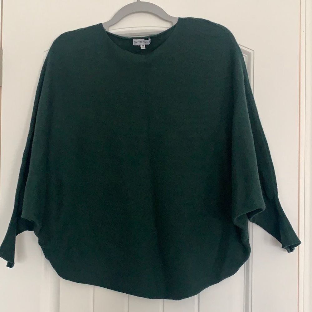 Green sweater from Thyme + Honey
